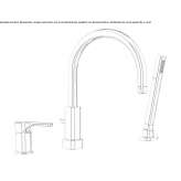Set of a 3-hole bathtub with a shower head Muzillac