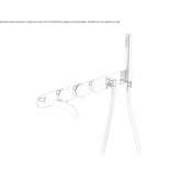 Wall-mounted bathtub set with thermostat and shower head Zandt