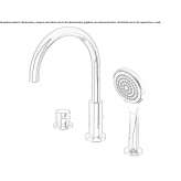 3-hole bathtub set with diverter Akaa