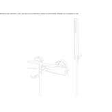 Brass bathtub faucet with diverter and shower hand Perico
