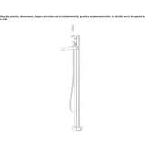 Free-standing single-lever bathtub faucet with a hand shower Moimacco
