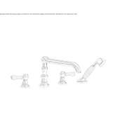 4-hole bathtub set with a hand shower Oulins