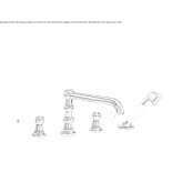 4-hole bathtub set with a hand shower Tepehan