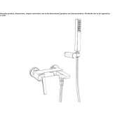 External bathtub faucet with hand shower Bichl