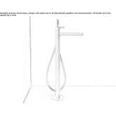 Bathtub faucet standing on the floor with a shower hand Verzino