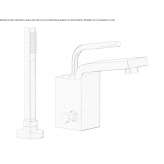 Bathtub faucet with a shower hand Vela
