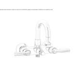 2-hole wall-mounted bathtub faucet Gora