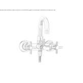 2-hole wall-mounted bathtub faucet Ullapool