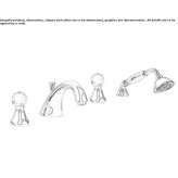 4-hole bathtub set with a hand shower Magor