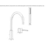 Bathtub set with diverter and hand shower Passons