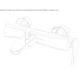 External wall-mounted bathtub faucet made of brass Bayside