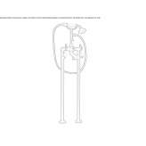 Set of outdoor standing bathtub with a shower head Politika