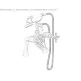 2-hole bathtub faucet for countertop installation with a shower hand Hlucin