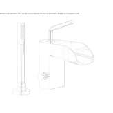 Bathtub faucet with a shower hand Comabbio