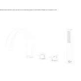 4-hole bathtub set with a hand shower Orasac