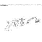 4-hole bathtub set with a hand shower Oronsko