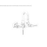 2-hole wall-mounted bathtub faucet Mantinos