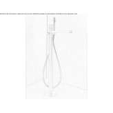 Floor-standing stainless steel bathtub faucet with a hand shower Telese