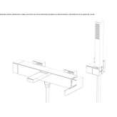 Single-lever wall-mounted bathtub set with a shower hand Zipari