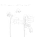 Wall-mounted bathtub faucet with a shower hand Locara