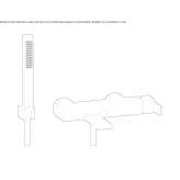 Wall-mounted bathtub faucet with a shower hand Balin