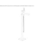 Bathtub faucet standing on the floor with a shower hand Hage