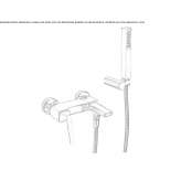 External bathtub faucet with hand shower Garons