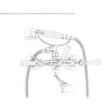 2-hole bathtub faucet with hand shower Oulins