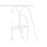 Two-hole bathtub faucet with a hand shower Cervere