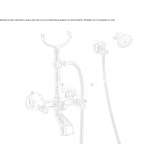 Wall-mounted bathtub faucet with a shower hand Cervere