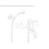 Wall-mounted bathtub tap in chrome-plated brass with a hand shower Tutak