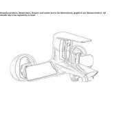 Single-lever wall-mounted bathtub faucet Lacanau