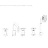 Set of a 5-hole bathtub with a shower head Zemmer