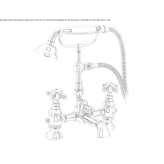 2-hole bathtub faucet for countertop installation with a shower hand Anaheim
