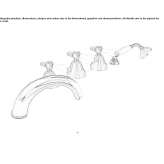 Deck-mounted bathtub faucet, 5-hole Slavnoye