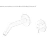 2-hole wall-mounted bathtub faucet made of stainless steel Opatow