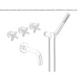 Wall-mounted bathtub faucet with a shower hand Lyford