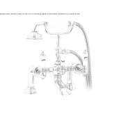 Wall-mounted bathtub faucet with a shower hand Radeberg