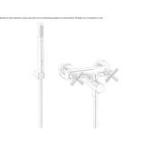 Wall-mounted bathtub faucet with a shower hand Mohelno