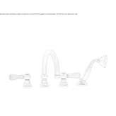 4-hole bathtub set with a hand shower Lytle