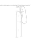 Two-hole freestanding bathtub faucet with a hand shower Fratte