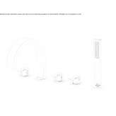 Set of a 5-hole bathtub with a shower head Orasac