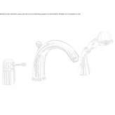 Set of a 3-hole bathtub with a shower head Tutak
