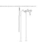 Bathtub faucet standing on the floor with a shower hand Lyford