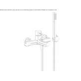 Wall-mounted bathtub faucet with a shower hand Salida