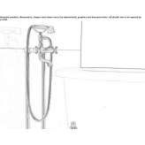 Brass bathtub faucet with single rosettes Gaal