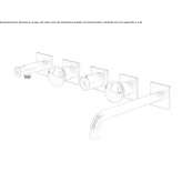 Set of wall-mounted thermostatic steel bathtub Culhat