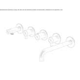 Wall-mounted steel thermostatic bathtub faucet with a switch Maroeuil