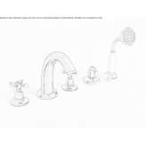 5-hole bathtub set with individual rosettes Fabrezan