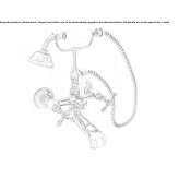 Two-hole wall-mounted bathtub faucet with diverter Send